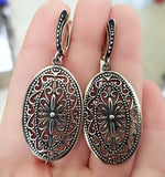 Oval ring jewelry SILVER 925 STERLING floral