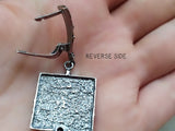 Goth jewelry Black Earrings women Sterling SILVER 925 black