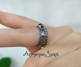 Kokopelli flute player Ring SILVER 925 mythology Jewelry Kokopeli