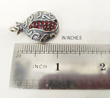 Pomegranate pendant zircon stones SILVER 925