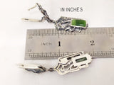 Jade green Earrings SILVER 925 modern
