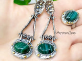 SET Silver 925 real Gold plated Earrings and Ring