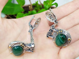 SET Silver 925 real Gold plated Earrings and Ring