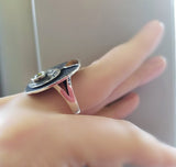 Ring SILVER 925 Tree jewelry yellow stone