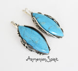 Natural turquoise ring Silver 925 Adjustable