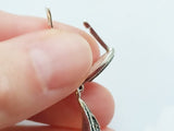 Leaf earrings Leaves 925 SILVER 925 marcasite