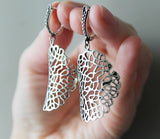 Modern jewelry Set SILVER 925 Concave Earrings Dangle and ring