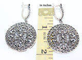 Extra big Ring round STERLING SILVER 925