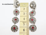 Silver 925 SET long earrings and ring SILVER 925 zircon red stone Flowers