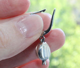 Pomegranates tiny Sterling silver 925 burnt orange stones zircon