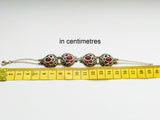 Pomegranate bracelet Persephone gifts Silver 925 Red garnet stones