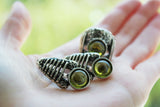 Silver 925 ring stripped Yellow zitrine stone
