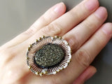 Silver Big Earrings Golden pirit Gold plated jewelry yellow
