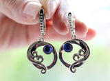 Jewelry SET Silver 925 Earrings Sapphire