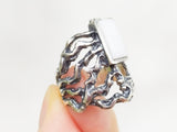 Silver ring 925 White natural sadaf gemstone