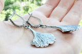 Long earrings with red quartz stone SILVER 925