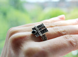 Earrings SILVER 925 Small With black onyx stone