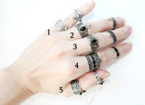 SILVER 925 double rings adjustable CHOOSE