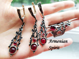 Silver 925 set Earrings very long Ring full finger Pendant
