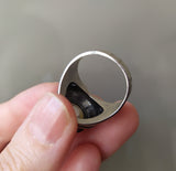 Ring Silver 925 women white lab pearl