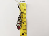 Silver 925 set Earrings very long Ring full finger Pendant