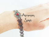 Garnet bracelet Armenian jewelry Sterling SILVER 925 Taraz jewelry Ethnic