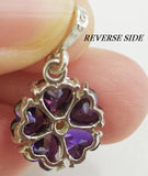 Forget me not Silver 925 Pendant Small Tiny charm Violet flower Anmoruk