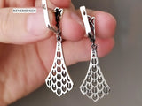Silver 925 Earrings Peacock tail
