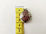 Pomegranate red Pendant zircon stones STERLING 925