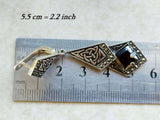 Silver 925 ring with black stone