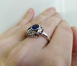 Silver ring  Blue topaz stone Sterling 925 Spring gifts for women