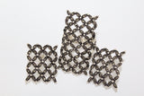 Set earrings and ring silver floral marcasite sterling silver 925