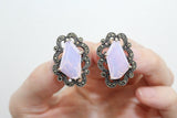 Jewelry Small nacreous pink earrings and ring topaz SILVER 925