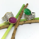 RING sterling silver 925 with Different gemstones CHOOSE