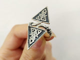 Silver 925 ring adjustable Beautiful rings full finger Armenian