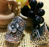 Floral silver ring Women jewelry with flowers Sterling beautiful gifts