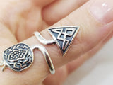 Silver 925 ring Adjustable with pomegranate