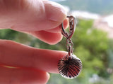 Silver pomegranates Earrings with red zircon stones Armenian