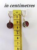 Silver pomegranates Earrings with red zircon stones Armenian