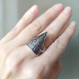 Jewelry set Earrings and ring Sterling silver 925 triangle