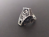 House jewelry Silver black Earrings long  with hooks