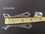 Extra long earrings Sterling Silver 925 jewelry