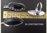SET silver 925 One of a kind Earrings and ring black onyx stone