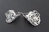 SET Filigree earrings and double ring Sterling silver 925