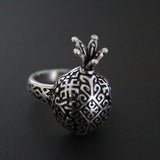 Ring Sterling Silver 925 ethnic ornament Pomegranate