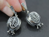 Pomegranate earrings filigree Sterling silver 925 Armenian