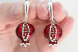 Pomegranate SET Silver 925 Earrings Ring Pendant Bracelet