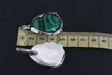 Earrings Sterling silver 925 with malachite gemstone Handmade Armenian jewelry