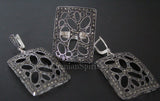 SET jewelry 925 SILVER Marcasite Large ring earrings