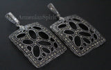 SET jewelry 925 SILVER Marcasite Large ring earrings